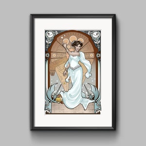 Princess Leia Star War Art Nouveau Poster Print