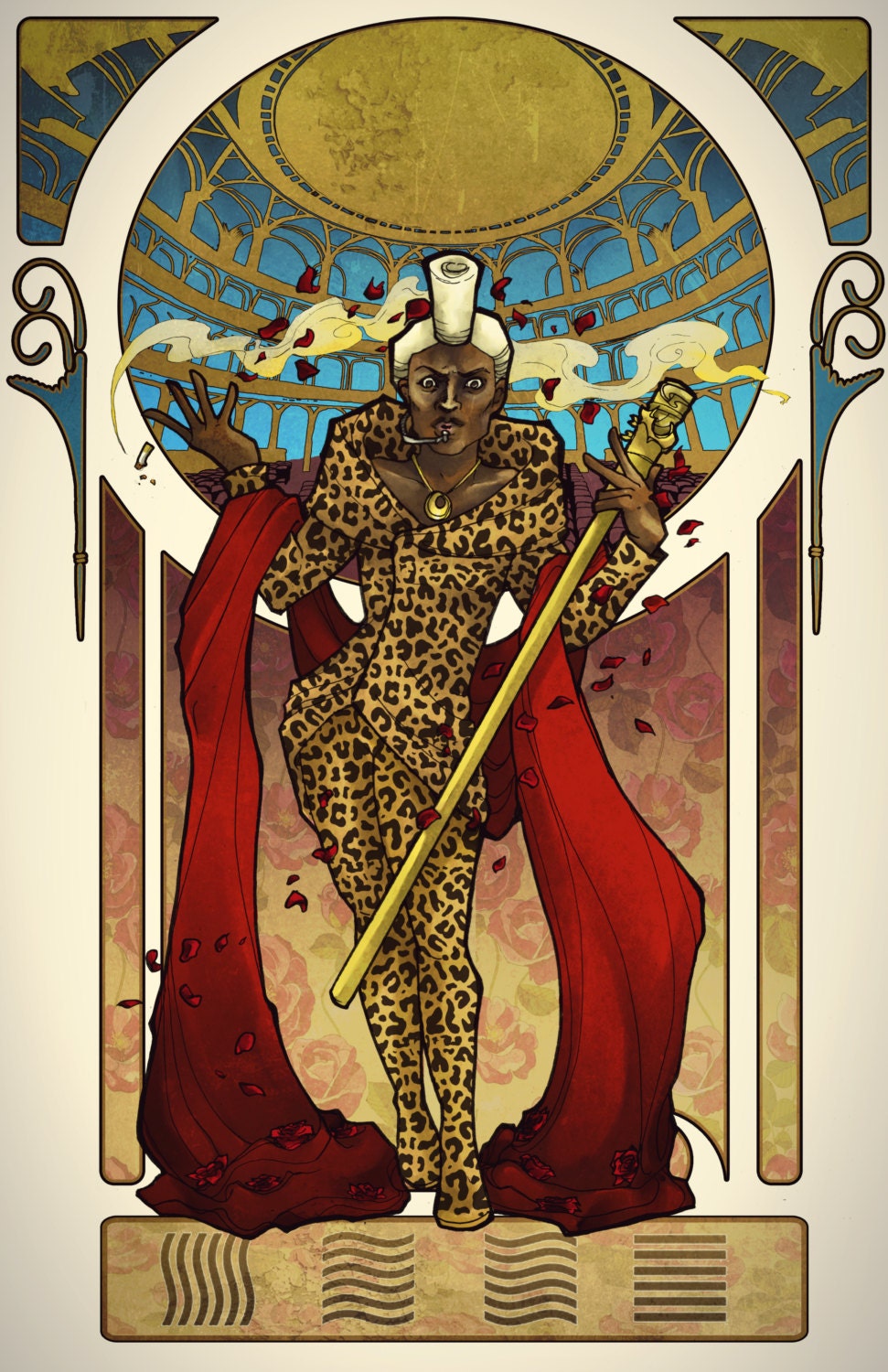 Ruby Rhod Fifth Element Art Nouveau Poster Print | Etsy