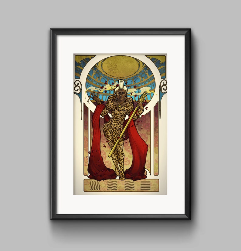 Ruby Rhod Background Ruby Rhod Fifth Element Art Nouveau Poster Print - Etsy