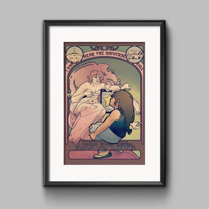 Rose Quartz Greg Universe Art Nouveau Poster Print