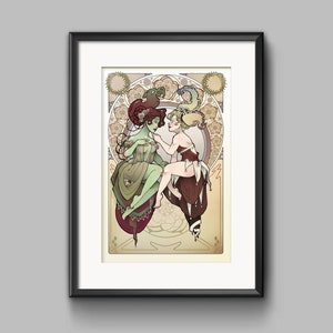Art nouveau-posterafdruk Harley Ivy