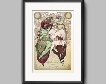 Harley Ivy Jugendstil Poster Druck