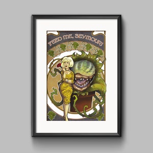 Little Shop of Horror Audrey Audrey 2 Venus Fly Trap Monster Art Nouveau Art Print