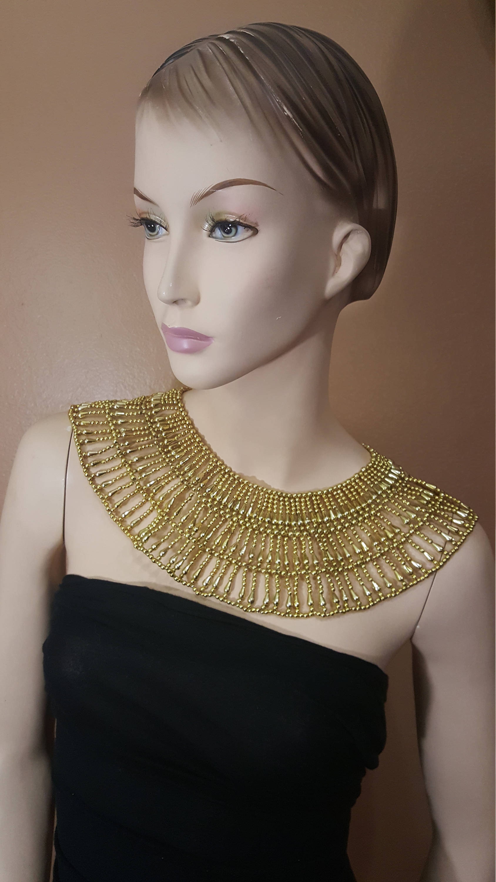 RENT THIS PIECE Egyptian Revival Pyramids Necklace by Bergdorf Goodman 1995  Rare - thedesigngallery