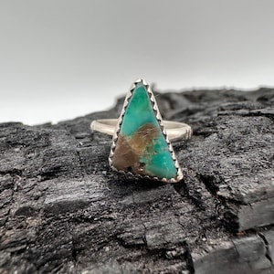 Anillo Royston de plata de ley con turquesa, tamaño 7,5