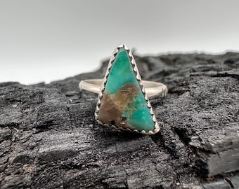 Sterling Silver Royston Turquoise Ring Size 7.5