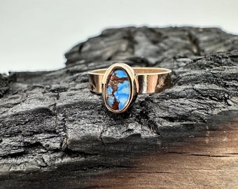 14kt Gold Filled Golden Hills Turquoise Ring.  Size 6.