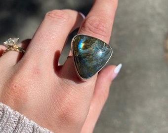 Labradorite Ring. Size 6.