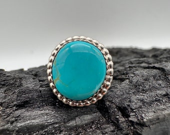 Sterling Silver Royston Turquoise Ring Size 5.5