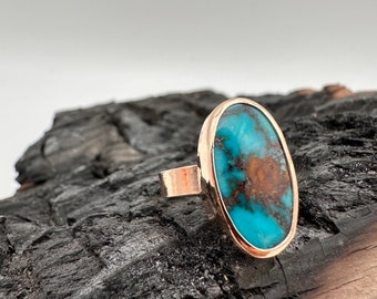 14kt Gold-Filled Pilot MountainTurquoise Ring Size 6