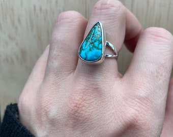 Sterling Silver Turquoise Mtn. Turquoise Ring 7