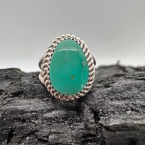 Sterling zilveren Royston turquoise ring maat 7