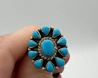 Sterling Silver Turquoise Ring Size 8.25