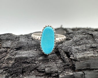 Sterling Silver Royston Turquoise Ring Size 8.5