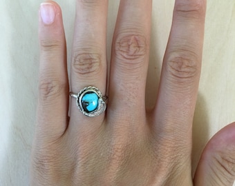 Blue Gem Turquoise Ring Size 5.5