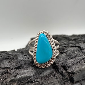 Sterling Silver Royston Turquoise Ring Size 8