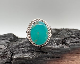 Sterling Silver Royston Turquoise Ring Size 5.5