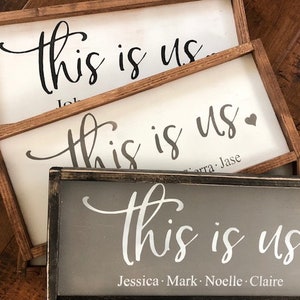 This Is Us Sign, Family Sign,Housewarming Gift,Farmhouse Wall Sign,Family quote,Anniversary Gift,Established Sign,Personalized Gift