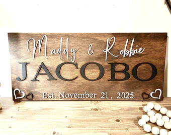 Wedding Gift, Personalized Gift, Custom Sign,