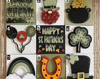 Farmhouse St. Patricks Day signs, small signs for St. Patricks Day, counter sign, shelf sign