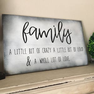 Family a Little Bit of Crazy a Little Bit of Loud & a Whole Lot of Love ...