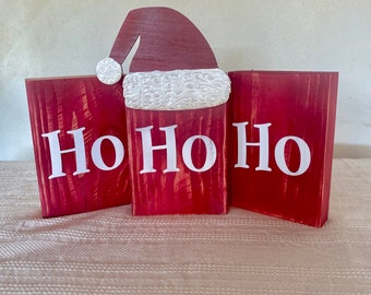 hohoho, hohoho signs, christmas decor, mantle decor, christmas signs, wooden christmas decor, wooden christmas signs, farmstyle signs,