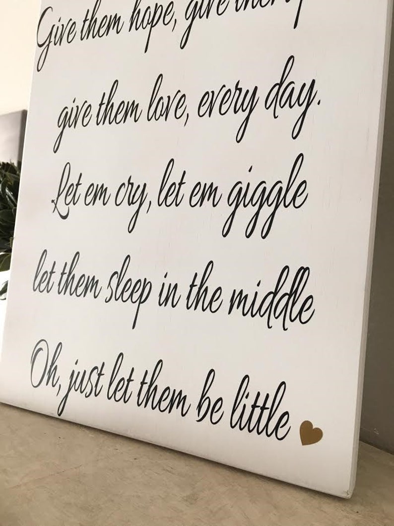 Let them be little, Let them be little sign, Kids Decor, Playroom Decor, Kids Sign, Nursery Decor, Wood Sign, Wall decor,Baby shower Gift image 3