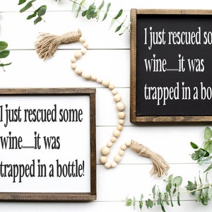 cute wine signs, girlfriend gifts, funny wine signs, alexa signs, farmstyle signs, wine signs, tiered tray signs, wife gift, mom gift