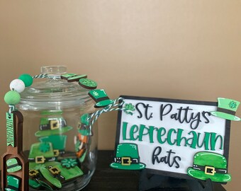 St. Patrick's Day sign for tiered tray, leprechaun, st. pattys day decor