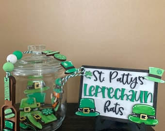 St. Patrick's Day sign for tiered tray, leprechaun, st. pattys day decor