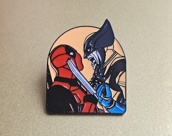 Deadpool vs Wolverine Pin: Superhero Backpack Accessory