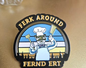 The Muppets Swedish Chef. Funny Pin. Muppets Pin. Cartoon Pin. Chef Gift.