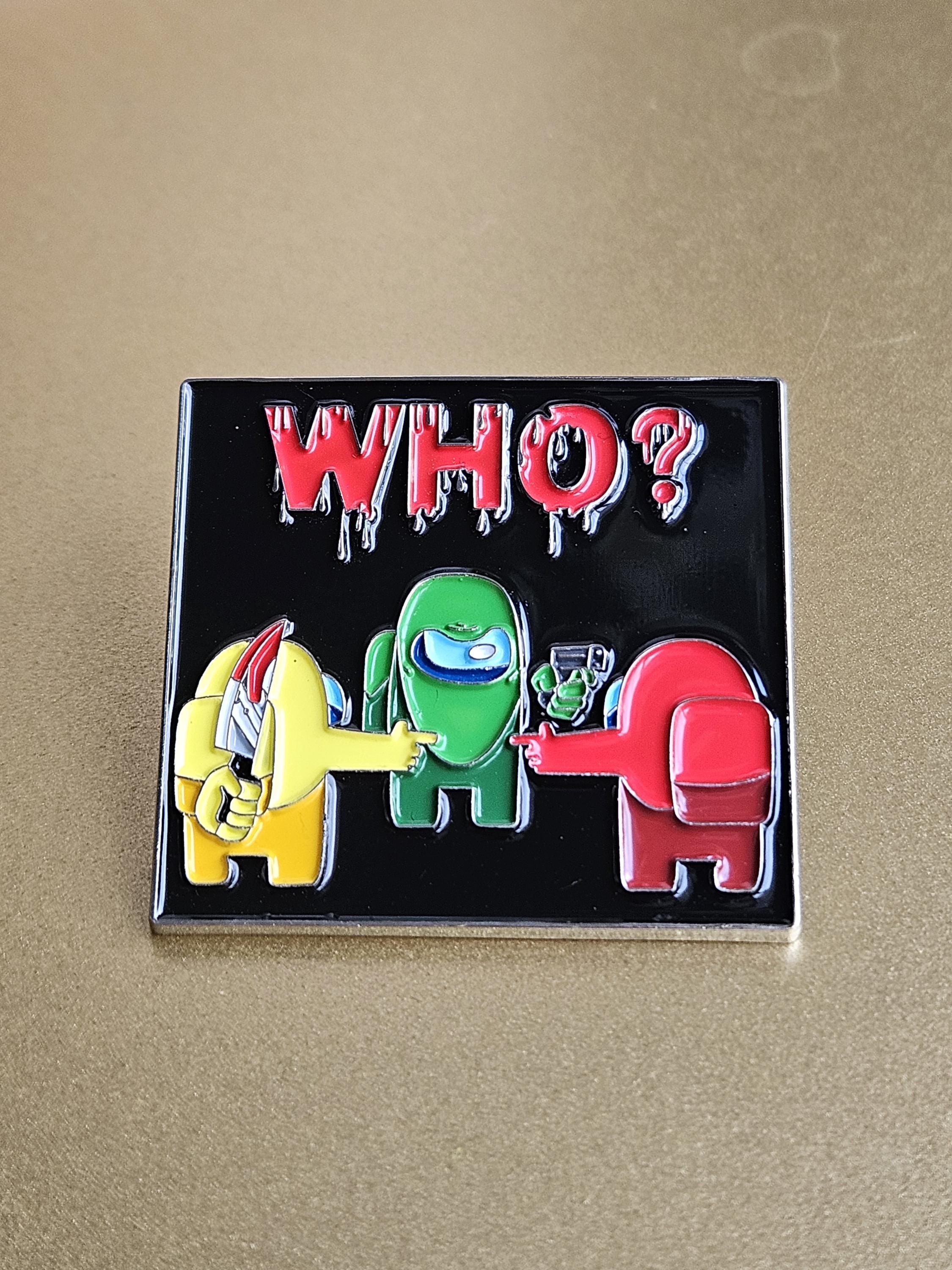 Imposter Pin Among Us Impostor Pin: Cartoon Backpack Accessory (1.5 Inches) - Etsy