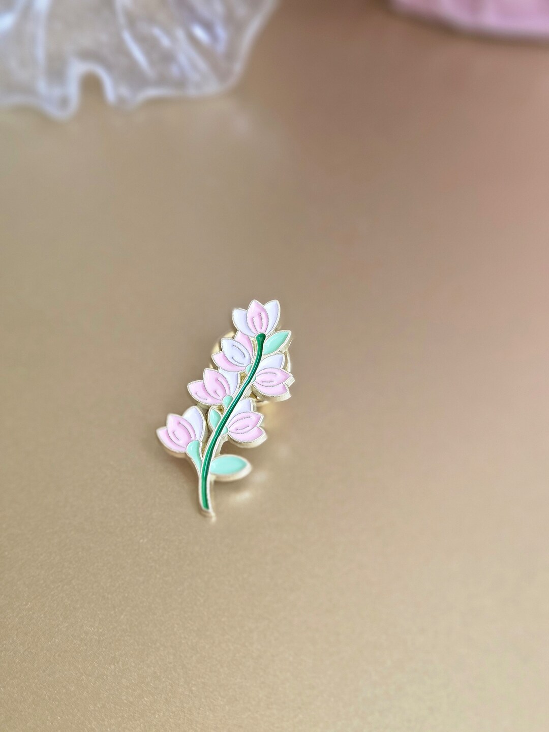 Pink Convertable Pin Pink Flower Pin / Enamel Pin / Accessories - Etsy