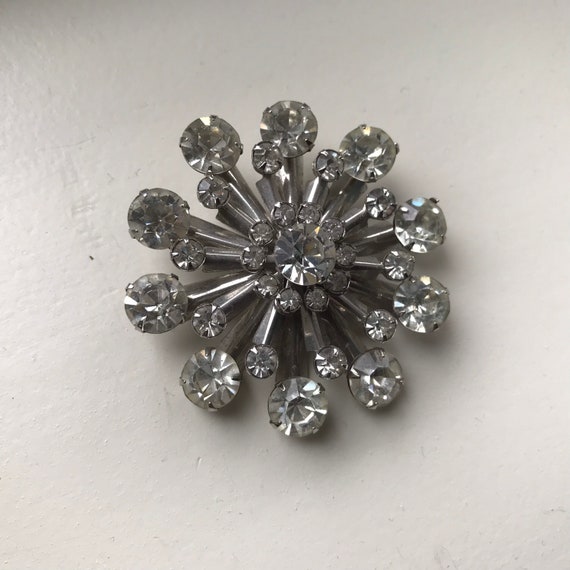 Antique crystal brooch - image 1