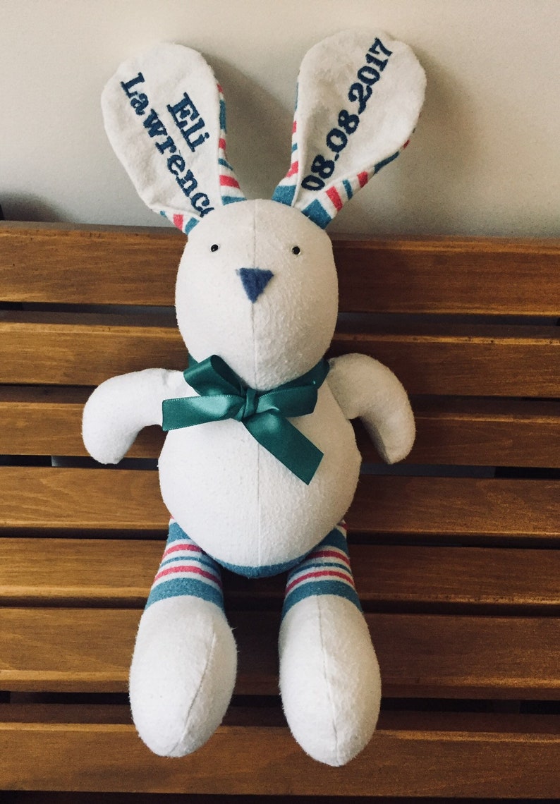 Receiving Blanket Bunny Rabbit Teddy Bear Memory Baby Shower | Etsy