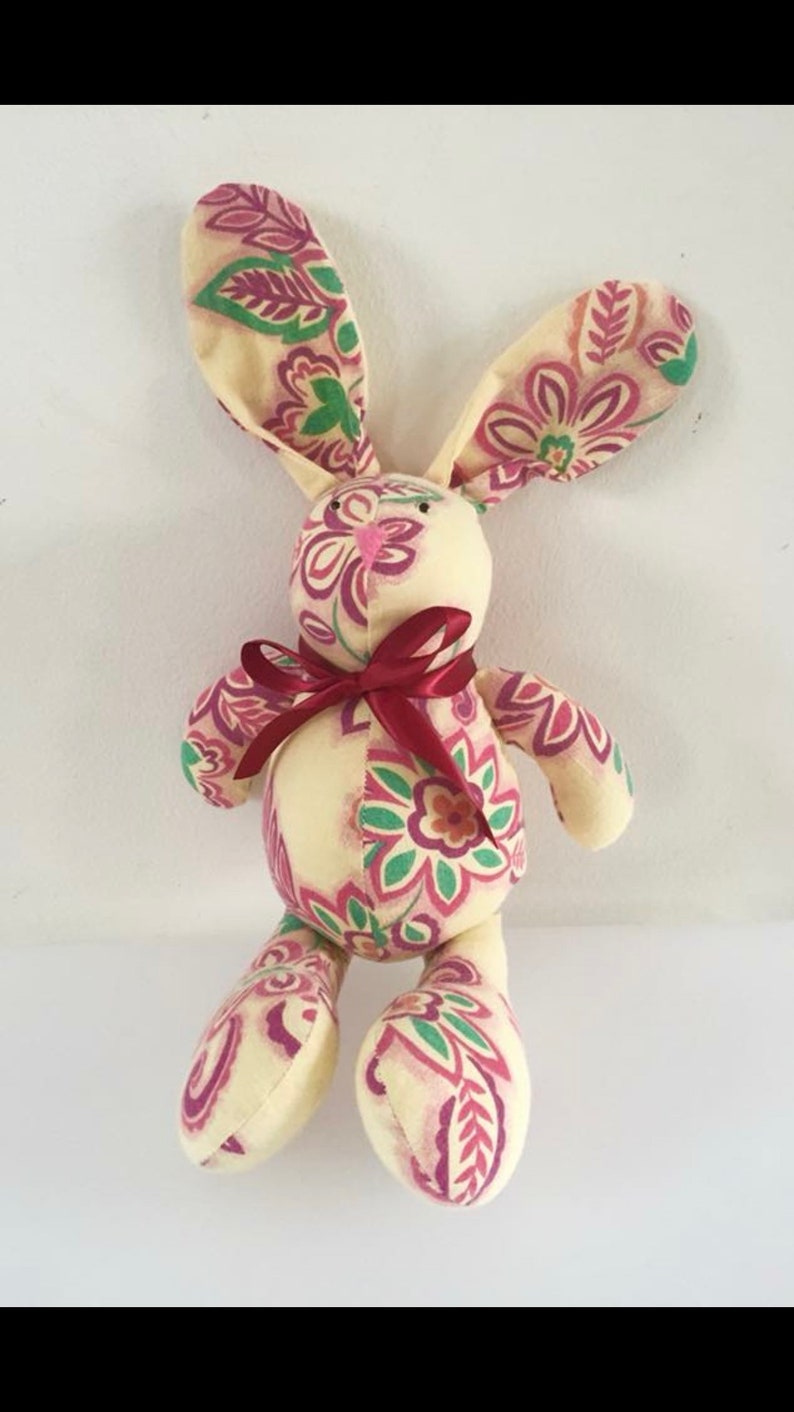 Receiving Blanket Bunny Rabbit Teddy Bear Memory Baby Shower Gift Keepsake image 7