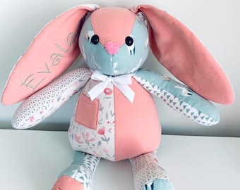 Baby Clothes Keepsake Memory Bunny Rabbit Stuffed Animal