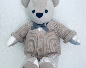 Baby Clothes Keepsake Memory Teddy Bear Stuffed Animal