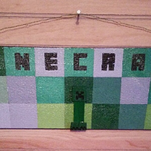 Minecraft Inspired Reclaimed Pallet Wood Sign