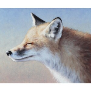 Happy Fox Art Print Original Artwork by Sarah Becktel. Fox Artwork. Fine Art Print. Fox Wall Art.