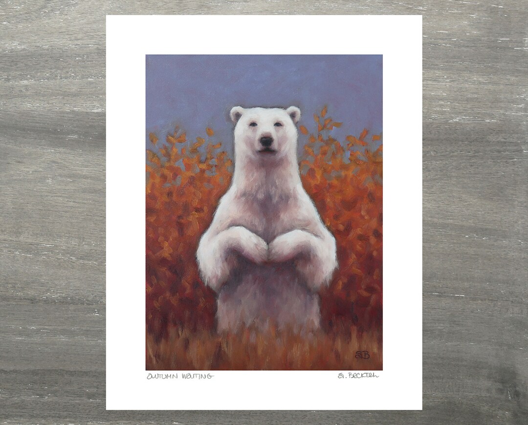 Polar Bear Art Print With Original Bear Art by Sarah Becktel. Polar ...