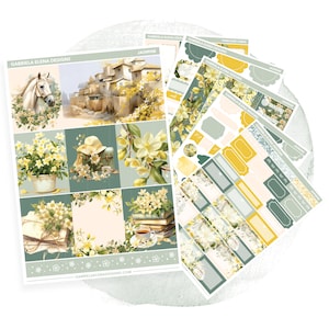 Jasmine // Planner Sticker Kit / Sticker Kit / Foil Full Weekly Sticker Kit for Standard Vertical Planner Stickers