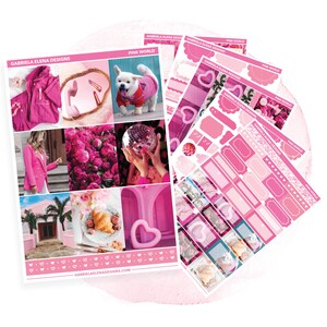 Pink World // Photo Planner Sticker Kit / Sticker Kit / Foil Full Weekly Sticker Kit for Standard Vertical Planner Stickers