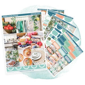 Backyard Picnic // Photo Planner Sticker Kit / Sticker Kit / Foil Full Weekly Sticker Kit for Standard Vertical Planner Stickers