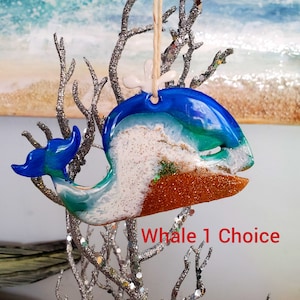Epoxy Resin Beach Whale Ornaments