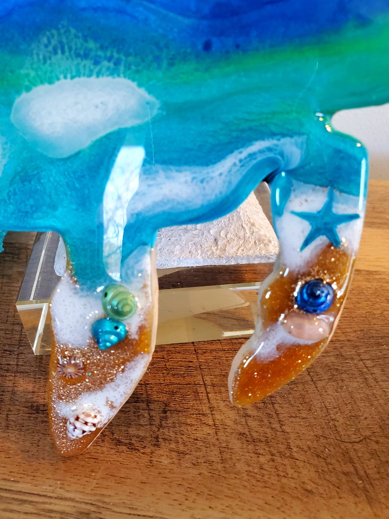 Beach Art Epoxy Resin Turtle Ocean Resin Art Hawaiian Resin Etsy