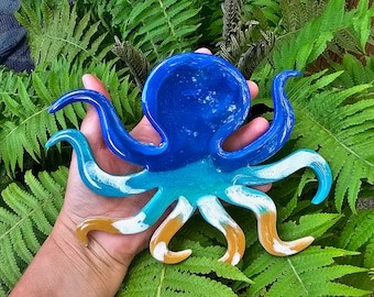 Octopus Beach Art Wall Hanging, octopus resin art, hawaiian art, Hawaiian decor, beach home decor, ocean art, ocean octopus, sealife decor