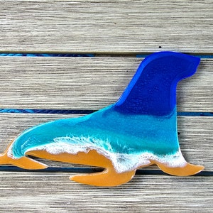 Seal Beach Art Wall Hanging, Beach home decor, Animal Ocean art, Resin beach art, ocean animal decor, coastal art, Natical art, Handmade art