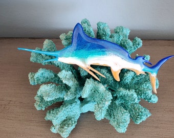 Swordfish resin beach art wall hanging or large magnet, swordfish picture, swordfish art, swordfish gift, Beach home decor, handmade art